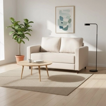 Sofá Cama Casal Morfeo 1.50m com Espuma D28 e Almofadas