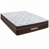 Colchão Casal Fit Ortopédico - Marrom/Branco
