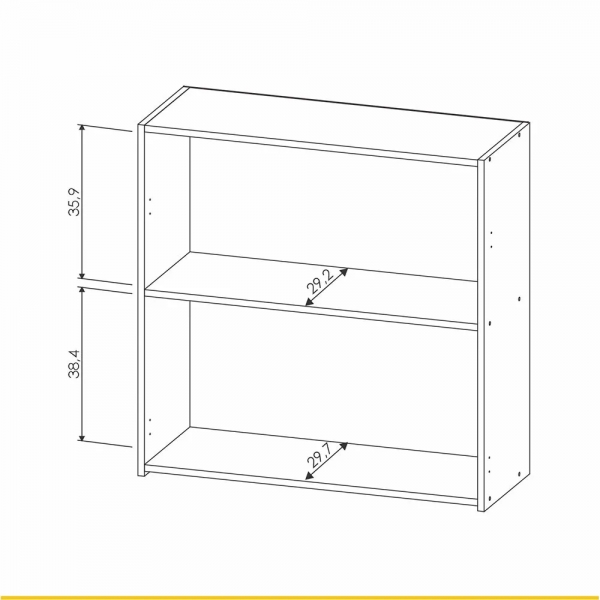 Armário Aéreo Simone Mendes 80cm Duas Portas Ripado MDF - Carvalho/Greige