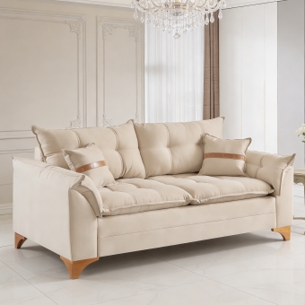 Sofá Living Firenze 2,00m Assento D28 Soft e Molas Espirais