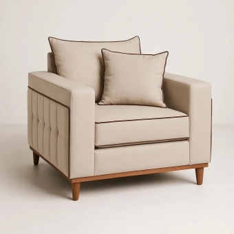 Poltrona Living Loren 90cm com Molas Ensacadas