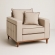 Poltrona Living Loren 90cm com Molas Ensacadas - Linho Areia