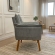Poltrona Decorativa Opala com Molas e Espuma D28 - Jolie Grafite