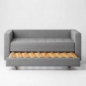 Sofá Cama Casal Morfeo 1.50m com Espuma D28 e Almofadas - Cinza