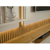 Rack com Painel Baeza 1.80m LED Tauari/Off White
