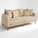 Sofá Living Loren 2.16m 3 Lugares Molas Ensacadas - Linho Areia