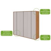 Guarda-Roupa Casal Moderni 6 Portas e 6 Gavetas 100% MDF - Amêndoa/Off White