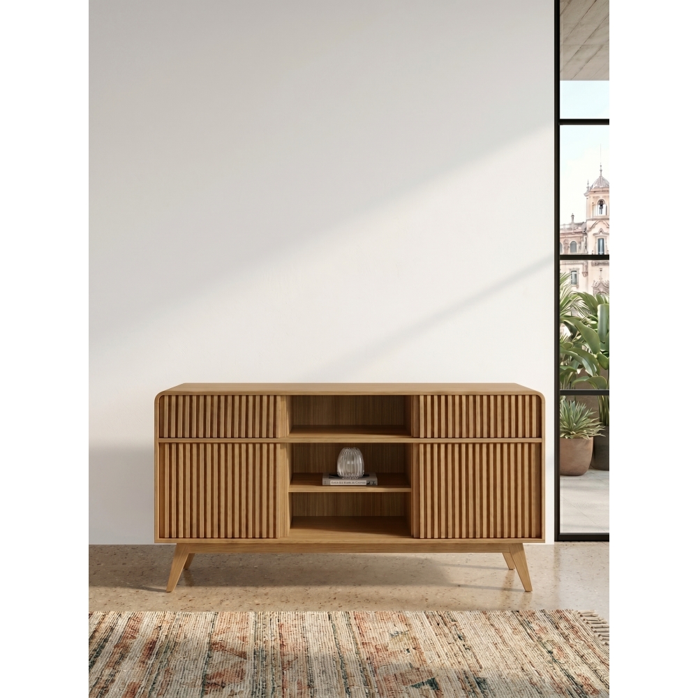 Buffet Diamante 1.60 Tampo Chanfrado MDF Cinamomo
