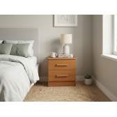 Mesa de Cabeceira Atlanta 2 Gavetas Branco - Cinamomo
