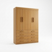 Guarda-Roupa Casal Austin 4 Portas e 8 Gavetas - Cinamomo