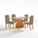 Mesa de jantar com 4 Cadeiras Diamante 100% MDF - Capuccino/Cinamomo