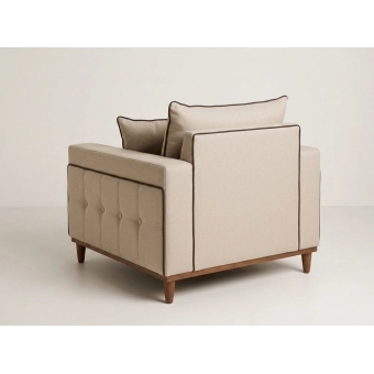 Poltrona Living Loren 90cm com Molas Ensacadas