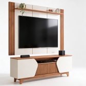Rack com Painel Olga 1.83m para TV até 75 - Bali/Cedro