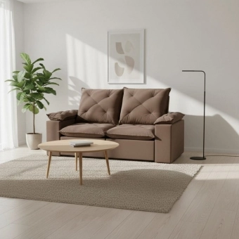 Sofá Retrátil e Reclinável Grécia com Pillow Top