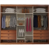 Guarda-Roupa Casal Citrino 6 Portas e 6 Gavetas - Naturale/Off White
