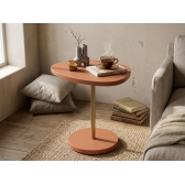 Mesa de Apoio Supreme 100% MDF com Pés Metálicos - Terracota