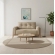 Conjunto Sofá 2 e 3 Lugares Vicenza Chenille Linho Veneza Imbuia
