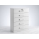 Cômoda Tulsa 5 Gavetas 100% MDF com Chave e Tampo 25mm - Branco