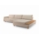 Sofá 2.15m Tesla Living com Chaise Linho