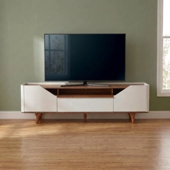 Rack Begonia 2.18m MDF e Pés em Madeira Maciça
