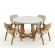 Conjunto Mesa de Jantar Topázio Redonda com 4 cadeiras