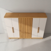 Guarda-Roupa Casal Cabo Frio 6 Portas - Nature/Off White