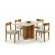 Conjunto Mesa de Jantar Granada 1,60m  4 Cadeiras Azaleia