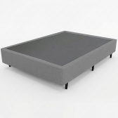 Base Box Casal Universal - Veludo Cinza