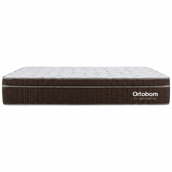Colchão Casal Fit Ortopédico - Marrom/Branco