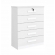 Cômoda Tulsa 5 Gavetas 100% MDF com Chave e Tampo 25mm - Branco