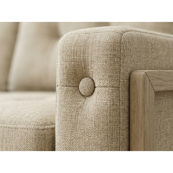 Conjunto Sofá 2 e 3 Lugares Vicenza Chenille Linho Veneza Imbuia