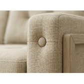 Conjunto Sofá 2 e 3 Lugares Vicenza Chenille Linho Veneza Imbuia