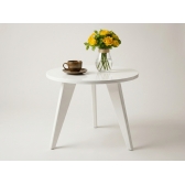 Mesa de Centro Ivy Redonda com Tampo em Espelho - Off White