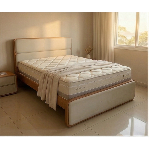 Colchão Casal de Molas Maxspring com Pillow Top Vivere - Bege