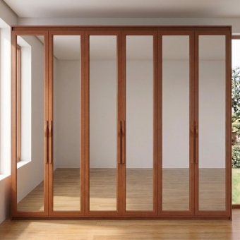 Guarda-Roupas Casal 6 Portas 100% MDF com LED CRISTAL GLASS
