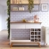 Aparador Buffet Gardenia com Adega para 12 Garrafas e Gaveta - Off White/Nature
