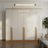 Guarda-Roupa Casal Bianca 6 Portas e 6 Gavetas 100% MDF - Nature/Off White