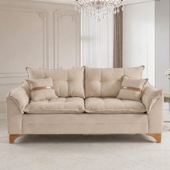 Sofá Living Firenze 2,00m Assento D28 Soft e Molas Espirais