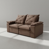 Sofá Retrátil e Reclinável Grécia com Pillow Top - Marrom