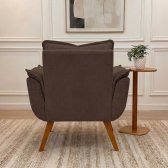 Poltrona Decorativa Opala com Molas e Espuma D28 - Jolie Marrom