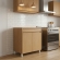 Balcão de Cozinha Simone Mendes 2 Portas 1 Gaveta 80cm em MDF - Carvalho