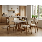 Conjunto Mesa de Jantar Slim 1,30m com 4 Cadeiras Camélia