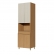 Paneleiro Simone Mendes 4 Portas Ripadas 1 Gaveta 70cm 100% MDF - Carvalho/Greige
