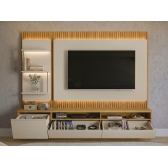 Rack com Painel Baeza 1.80m LED Tauari/Off White