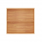 Armário Aéreo de Cozinha Pandora 80cm Duas Portas Ripado MDF - Amêndoa