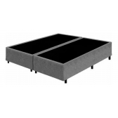 Base Box Queen Universal - Veludo Cinza