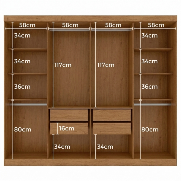 Guarda-Roupa Casal Bravo Easy Slim 8 Portas e 4 Gavetas - Branco