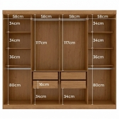 Guarda-Roupa Casal Bravo Easy Slim 8 Portas e 4 Gavetas - Branco