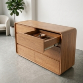 Cômoda 8 Gavetas Moderni 1,52m Amêndoa Clean