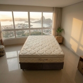 Conjunto Cama Box Baú Queen Firenze 158x198 Marrom